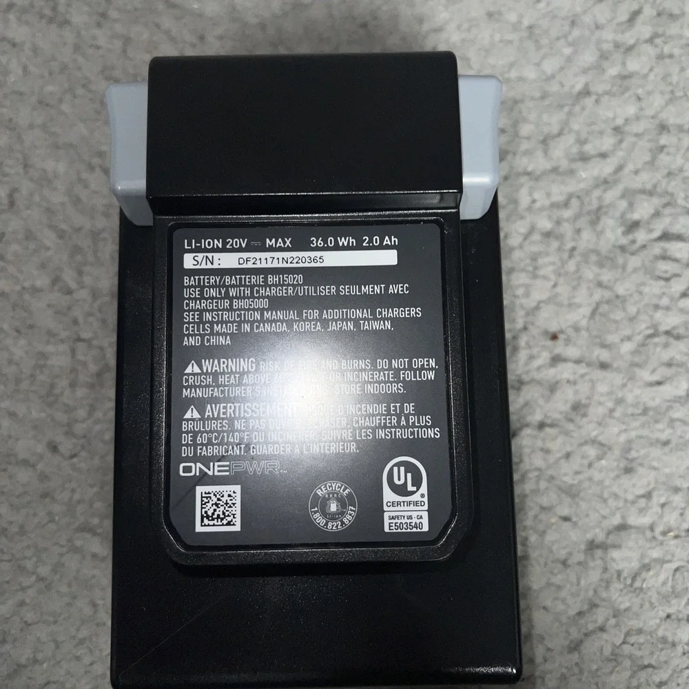 Hoover Onepwr 2.0 Lithium Ion Battery Charging Dock with‎ Adapter BH15030